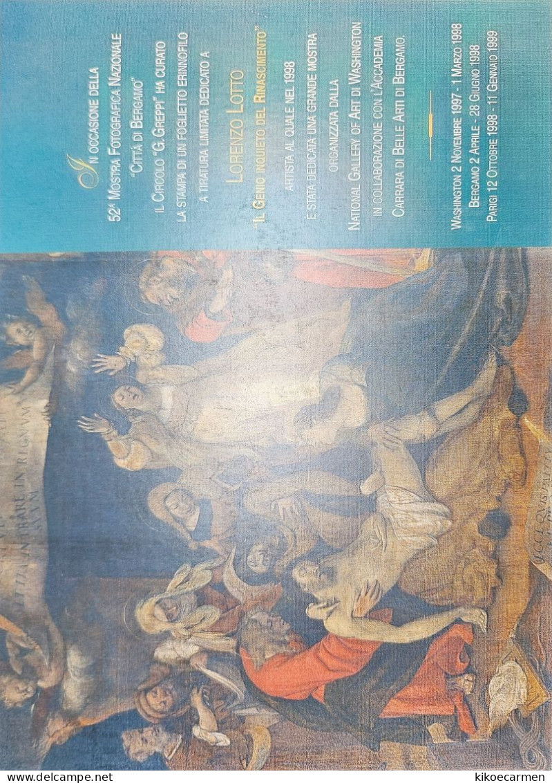 LORENZO LOTTO Pittura Arte Painting DEPOSIZIONE S. Alessandro RELIGION Bergamo Lombardia Italia 1998 Annullo Postmark - Religious
