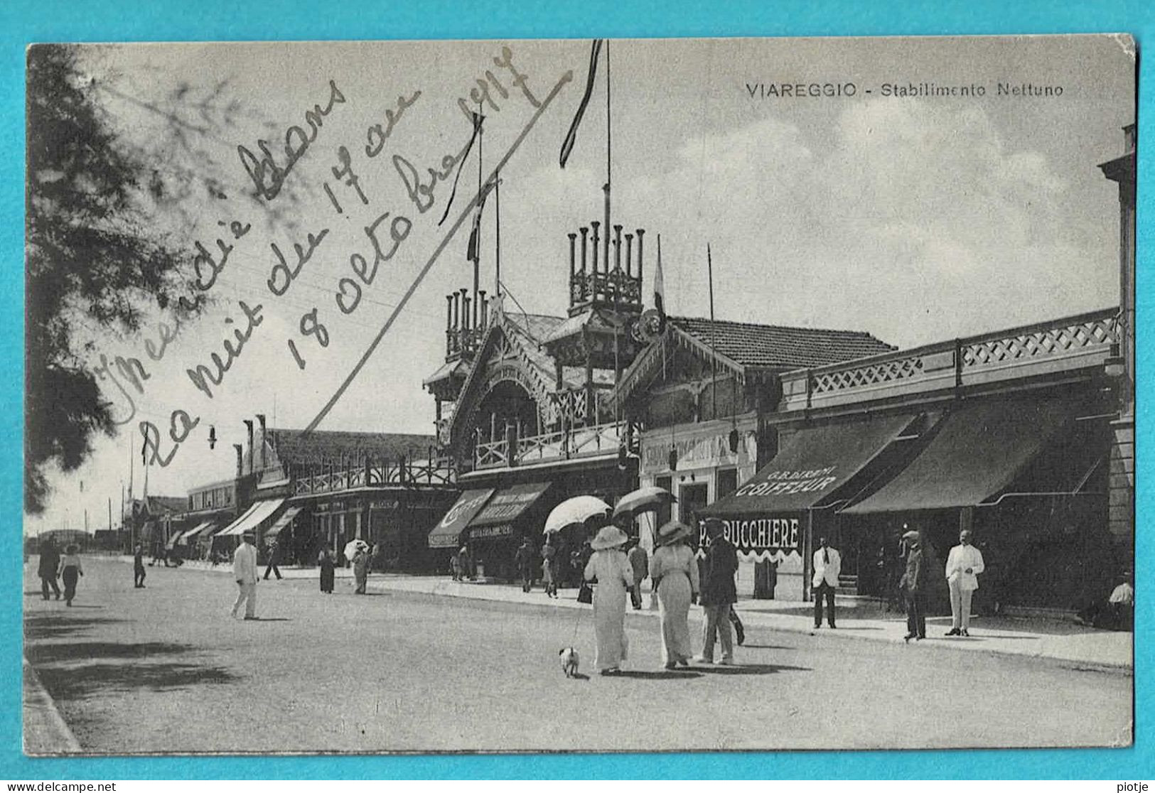 * Viareggio (Toscane - Italia) * (4755 Fot. G. Magrini) Stabilimento Nettuno, Coiffeur, Animée, Unique, TOP - Viareggio