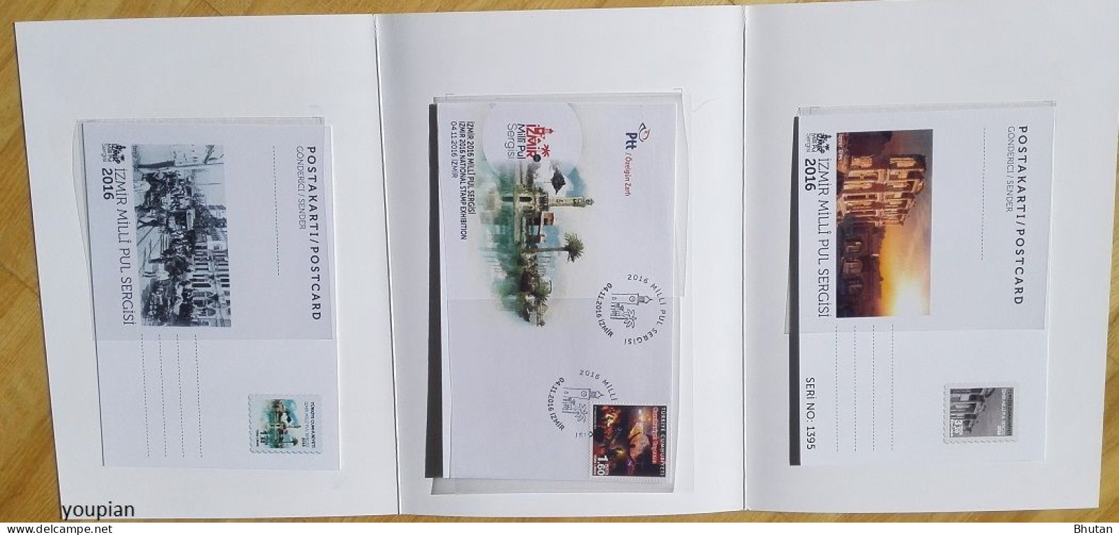 Türkiye 2016, Izmir National Stamps Exhibition, FDC And Post Cards - Portfolio - Unused Stamps