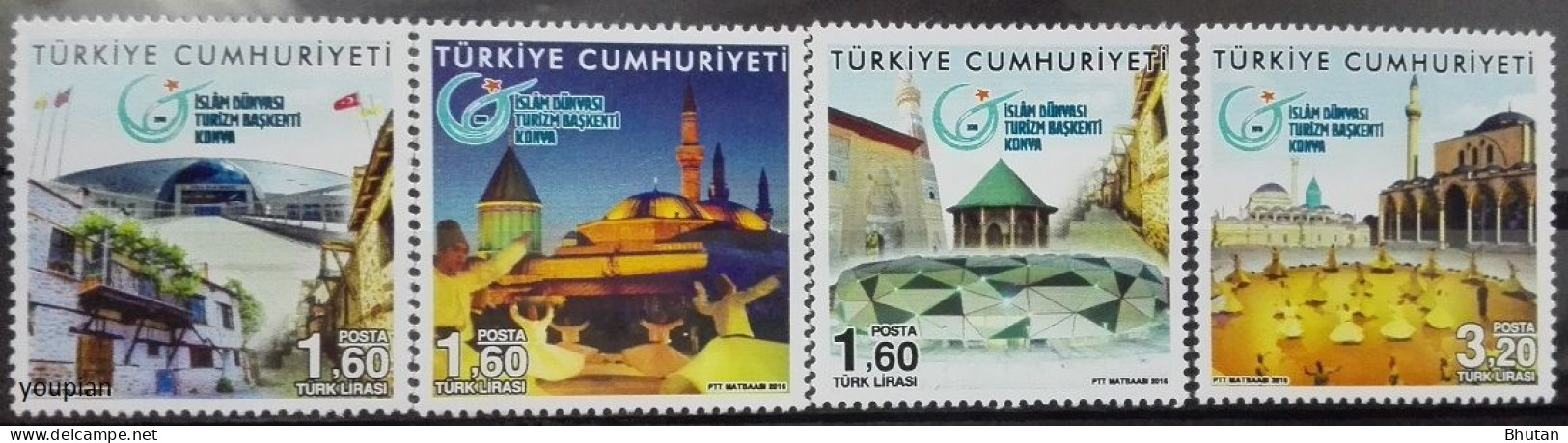 Türkiye 2016, The Tourism Capital Of Islamic World, MNH Stamps Set - Nuovi