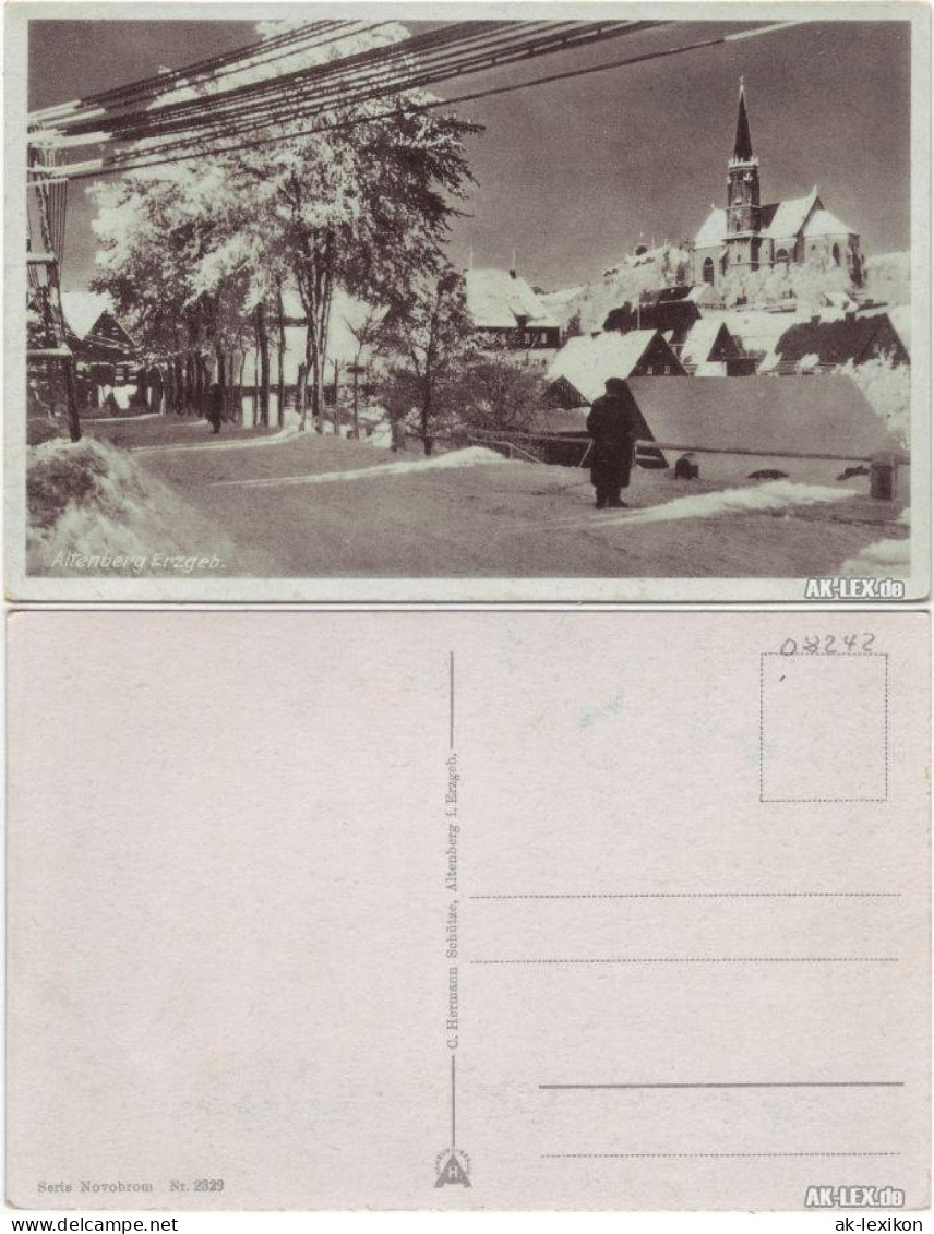 Ansichtskarte Kipsdorf-Altenberg (Erzgebirge) Stadtansicht Im Winter 1930 - Kipsdorf