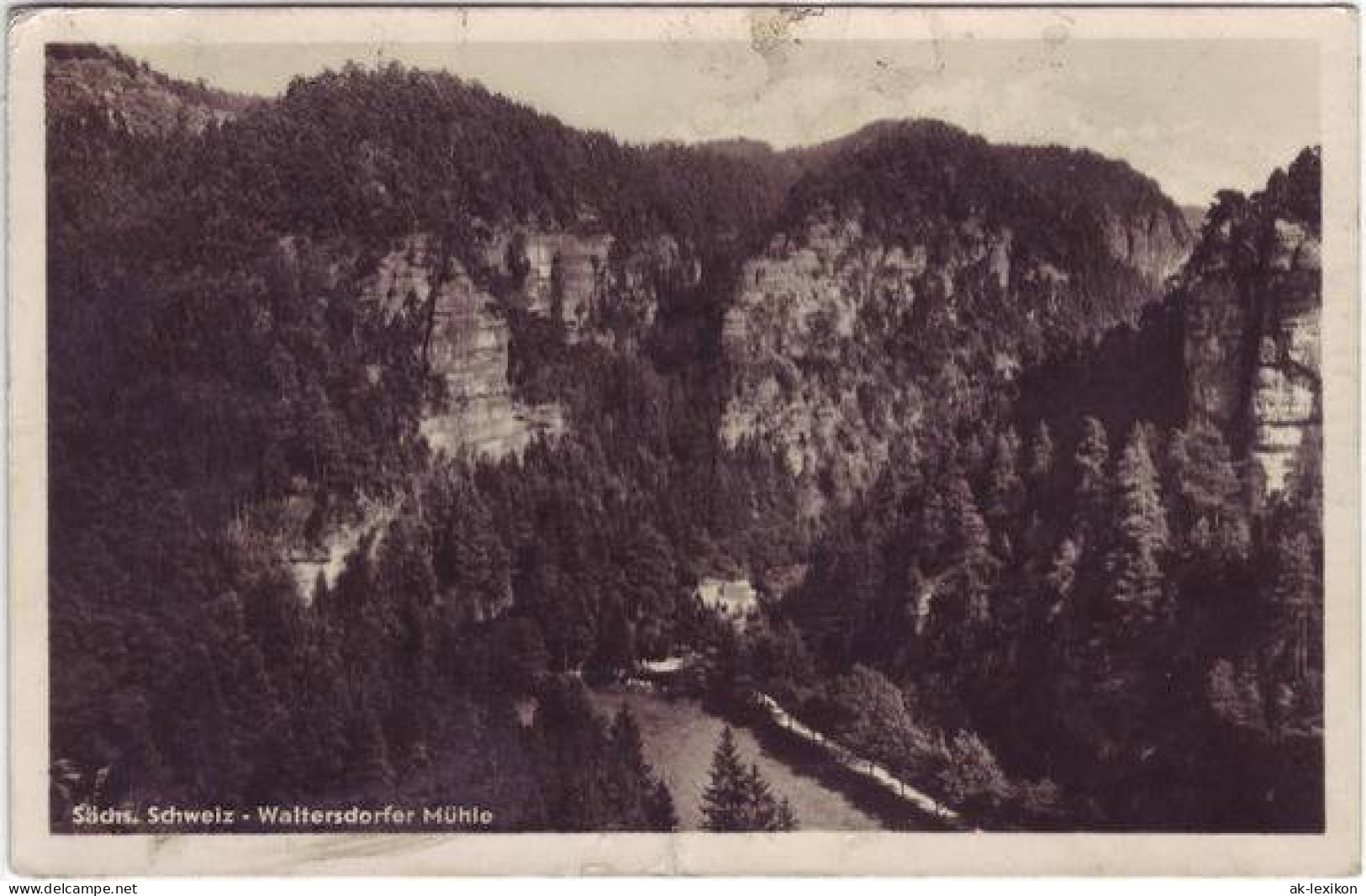 Polenz-Neustadt (Sachsen) Sächsische Schweiz Waltersdorfer Mühle 1950 - Neustadt