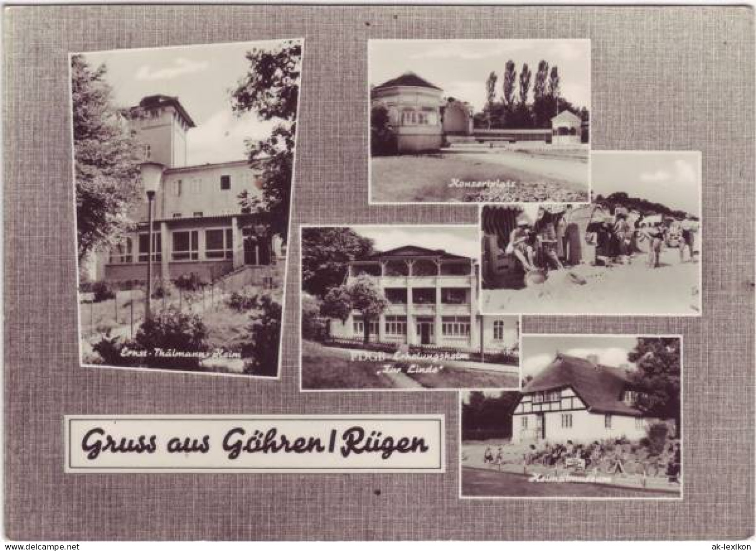 Göhren (Rügen) Ua Ernst Thälmann Heim, Konzertplatz, Strand 1965 - Goehren