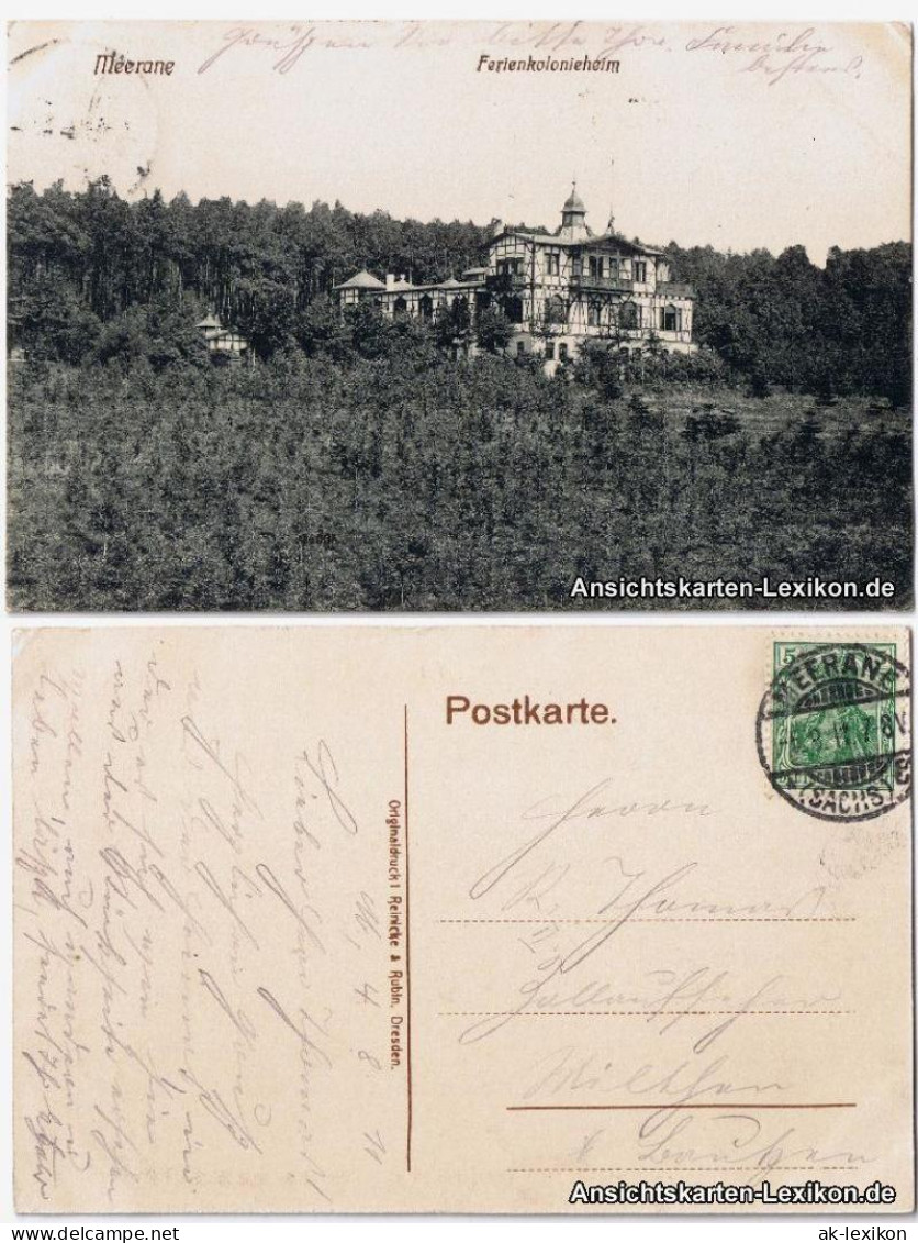 Ansichtskarte Meerane Ferienkolonieheim 1911 - Meerane