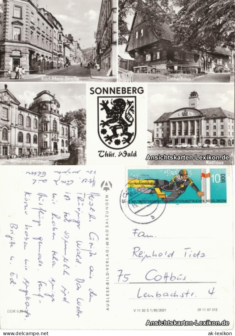Ansichtskarte Sonneberg 4 Bildkarte 1985 - Sonneberg