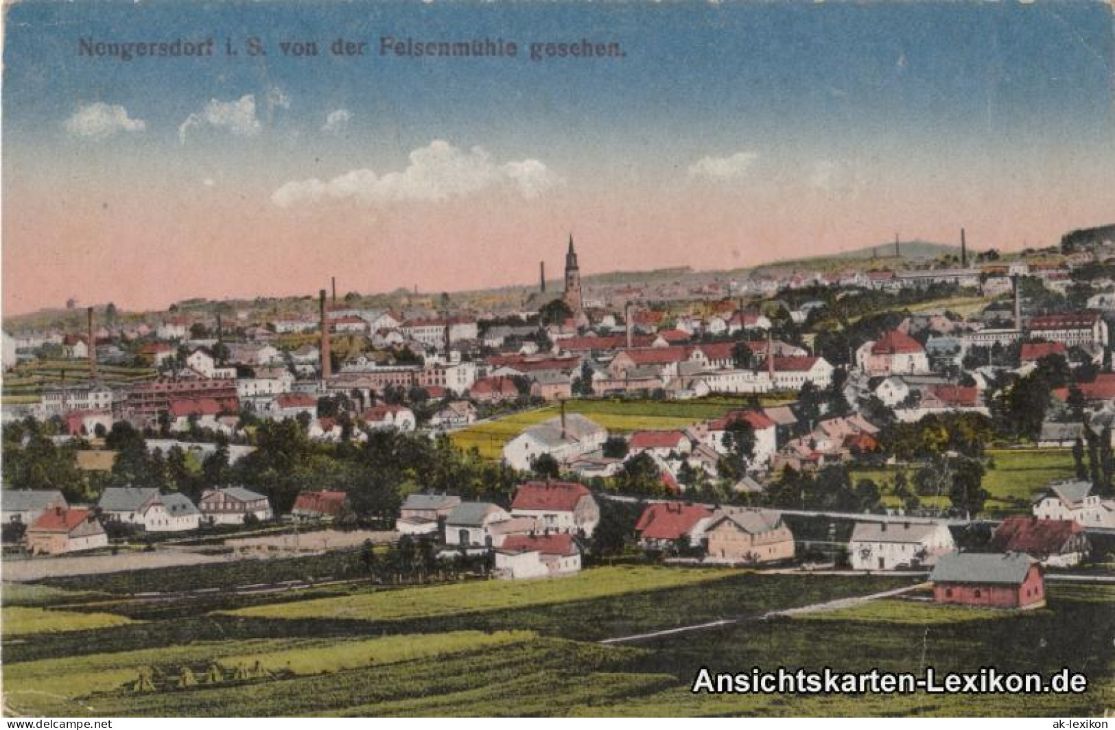 Ansichtskarte Neugersdorf Panorama 1920 - Neugersdorf