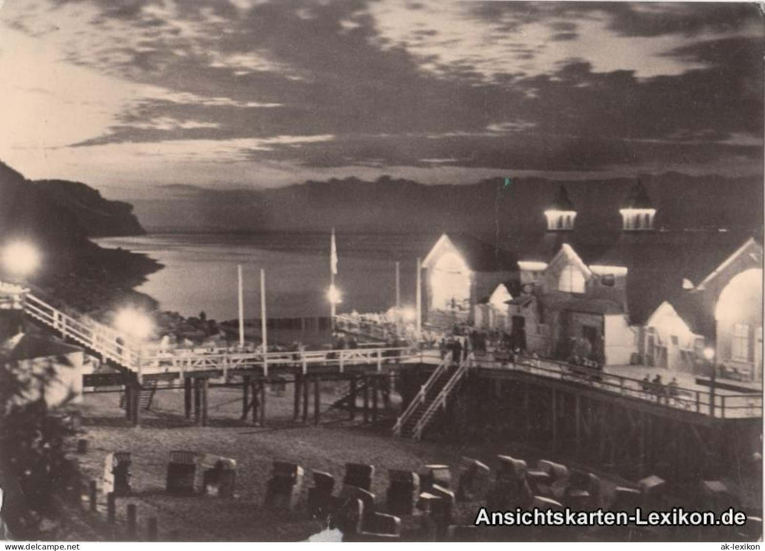 Ansichtskarte Sellin Seebrücke Bei Sonnenuntergang 1961 - Sellin