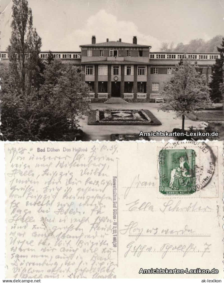 Ansichtskarte Bad Düben Kurhaus 1959 - Bad Dueben