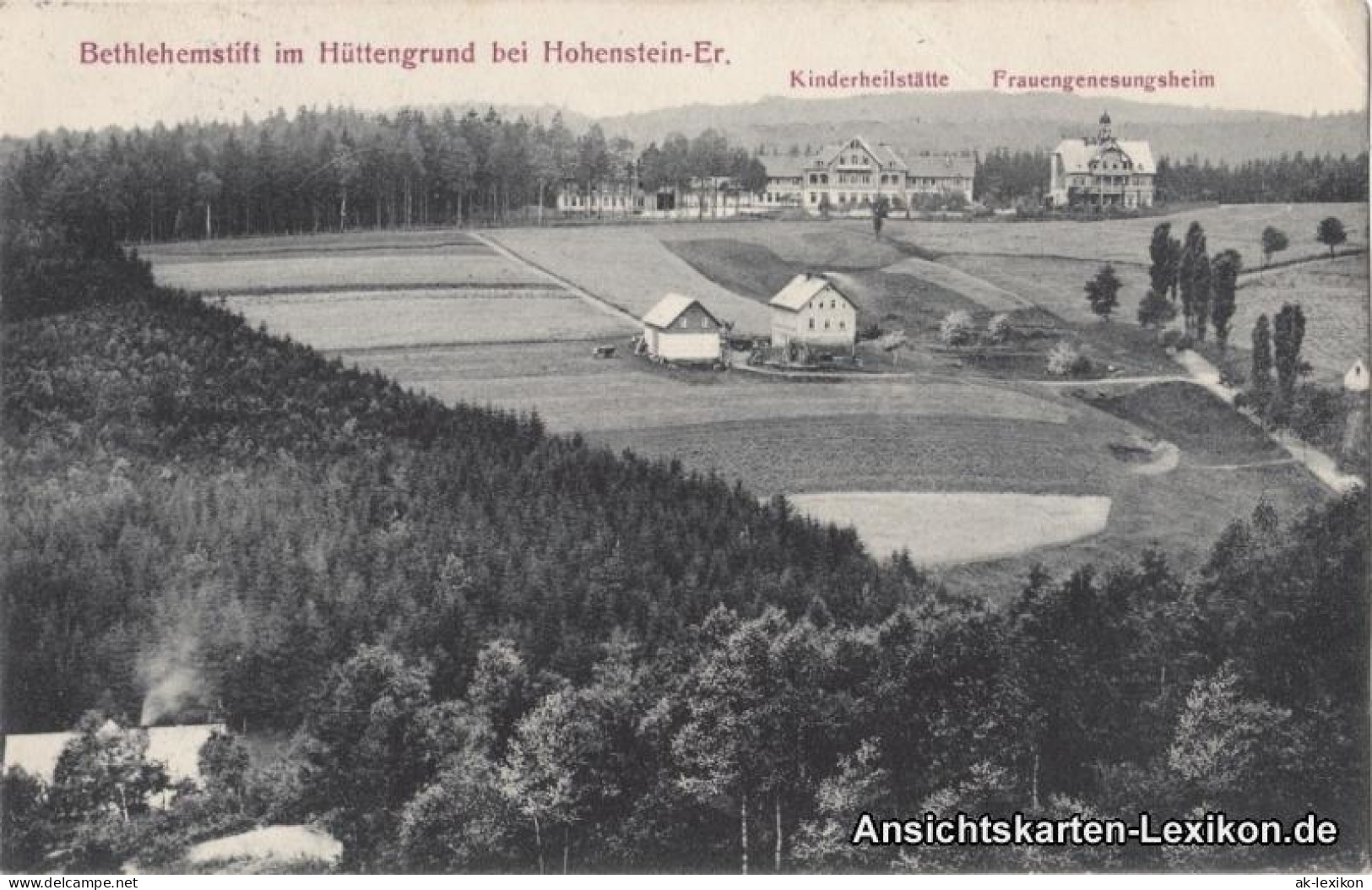 Hohenstein-Ernstthal Betlehemstift Hüttengrund Kinderheilstätte Frauengen. 1910 - Hohenstein-Ernstthal