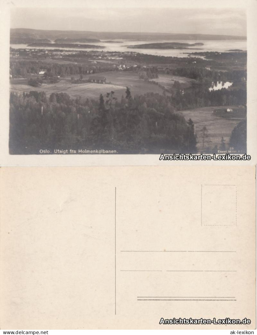 Oslo Kristiania Panorama-Umland (Utsigt Fra Holmenkolbanen) - Foto AK 1928 - Norwegen