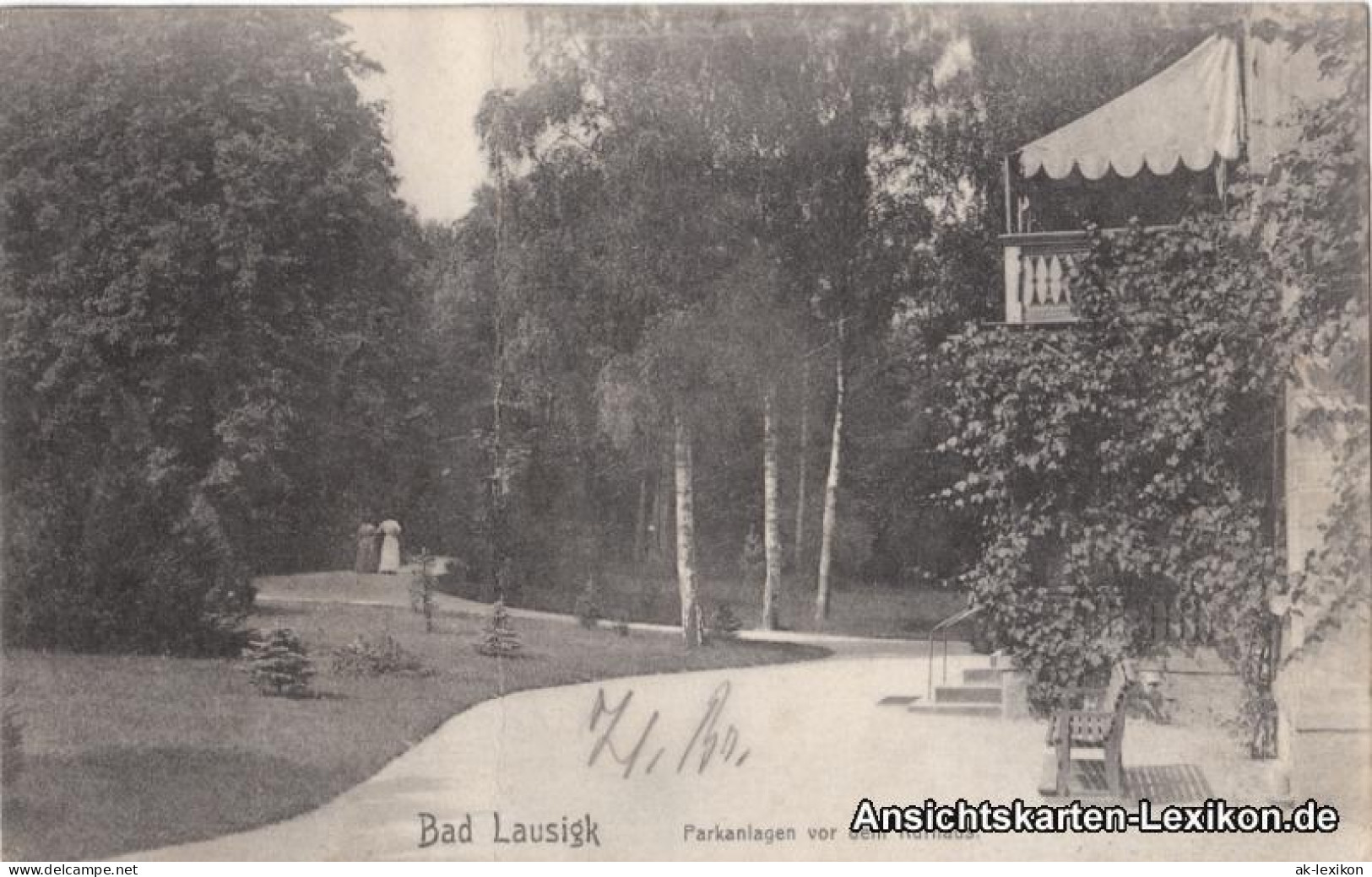 Ansichtskarte Bad Lausick Lausigk Parkanlagen Vor Dem Kurpark 1908  - Bad Lausick