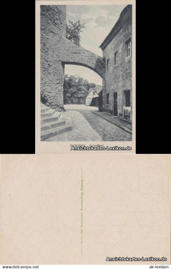 Ansichtskarte Radeberg Schloßhof 1927 - Radeberg
