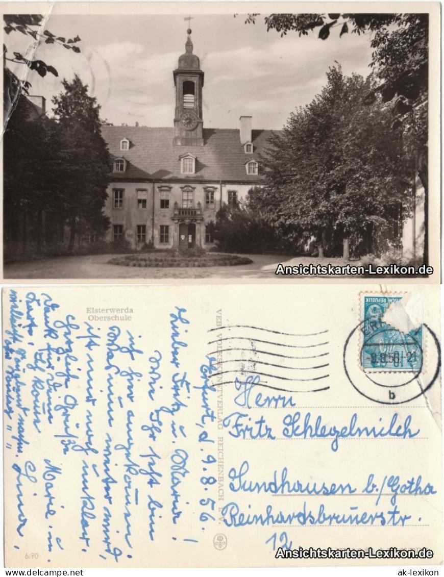 Ansichtskarte Elsterwerda Wikow Oberschule - Foto AK 1955 - Elsterwerda