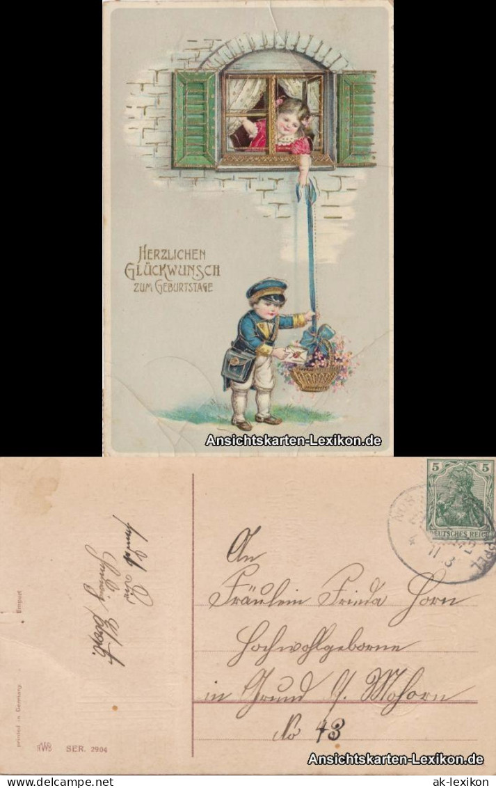 Ansichtskarte  HERZLICHEN GLÜCKWUNSCH Zum Geburtstage 1913 - Geburtstag