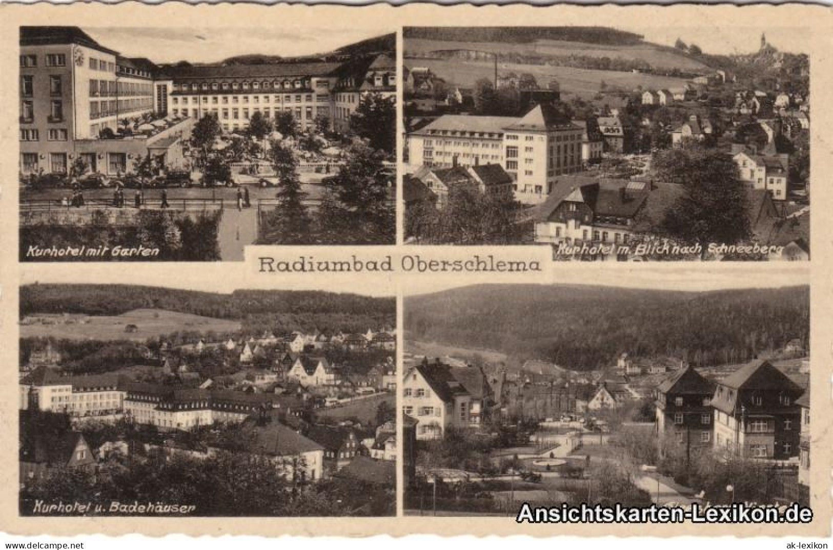 Ansichtskarte Bad Schlema 4 Bild Ua Gleesberg-Viertel 1940 - Bad Schlema