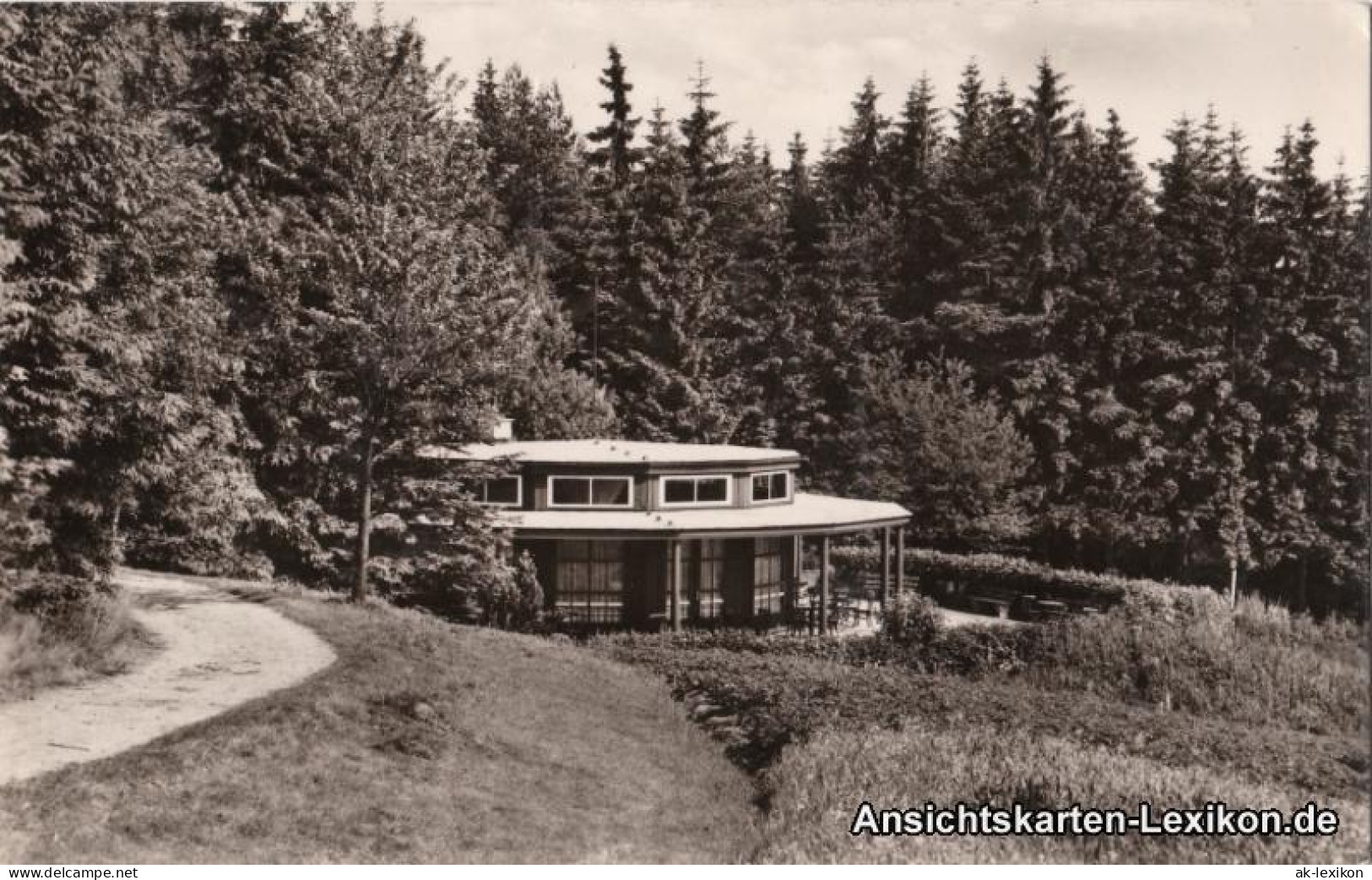 Ansichtskarte Bad Brambach FDGB Volksheilbad HO Waldcafé 1961 - Bad Brambach