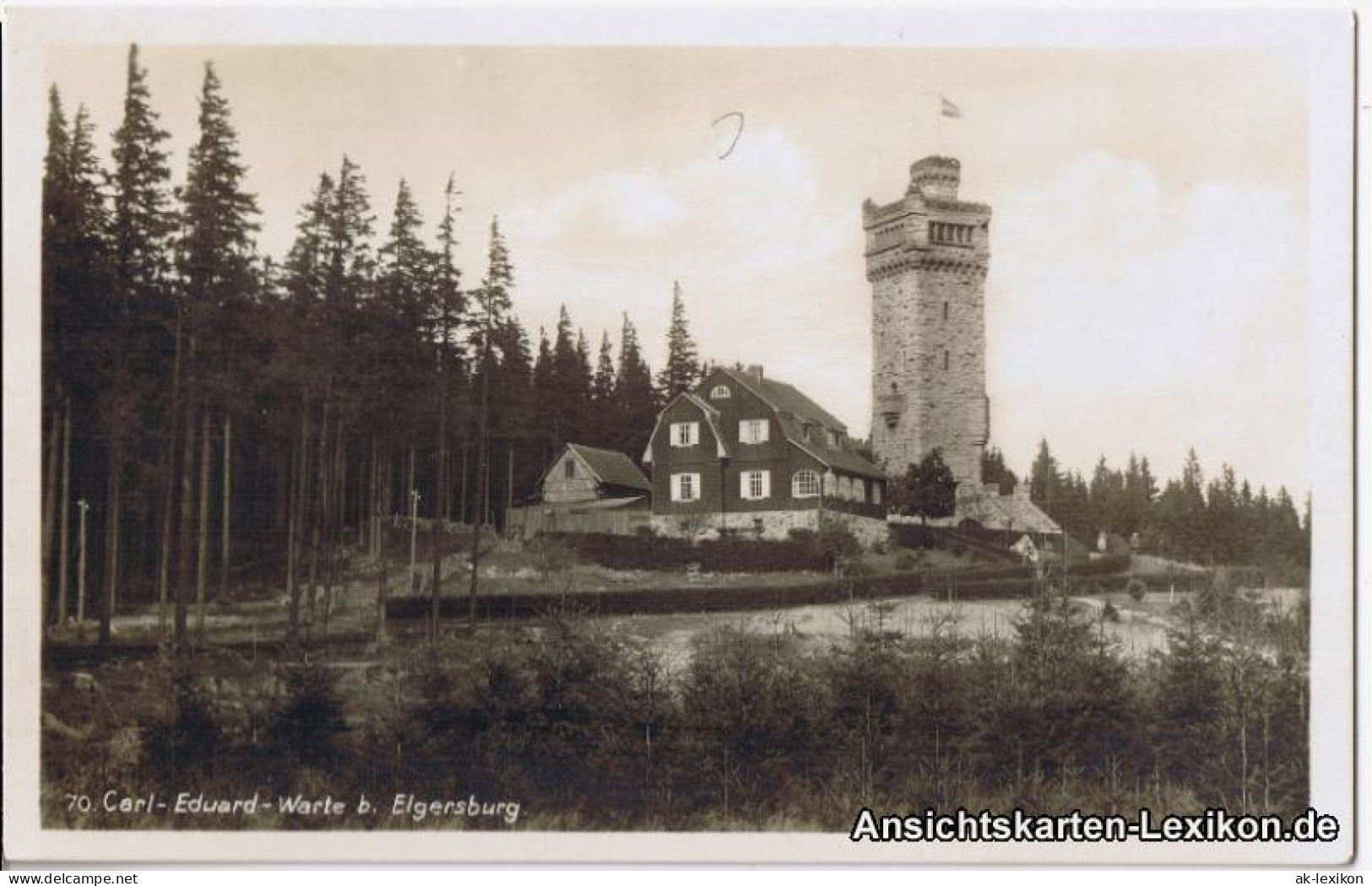 Ansichtskarte Elgersburg Carl Eduard Warte 1936 - Elgersburg