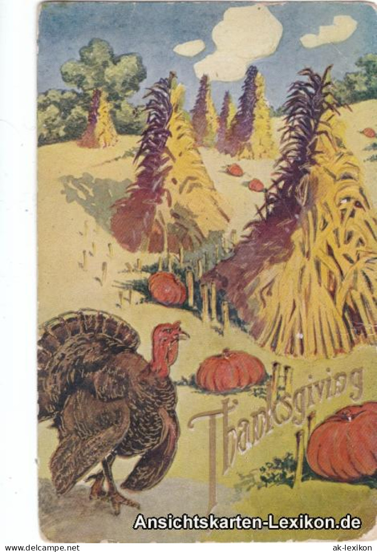 Ansichtskarte  Thanksgiving 1908 - Giorno Del Ringraziamento
