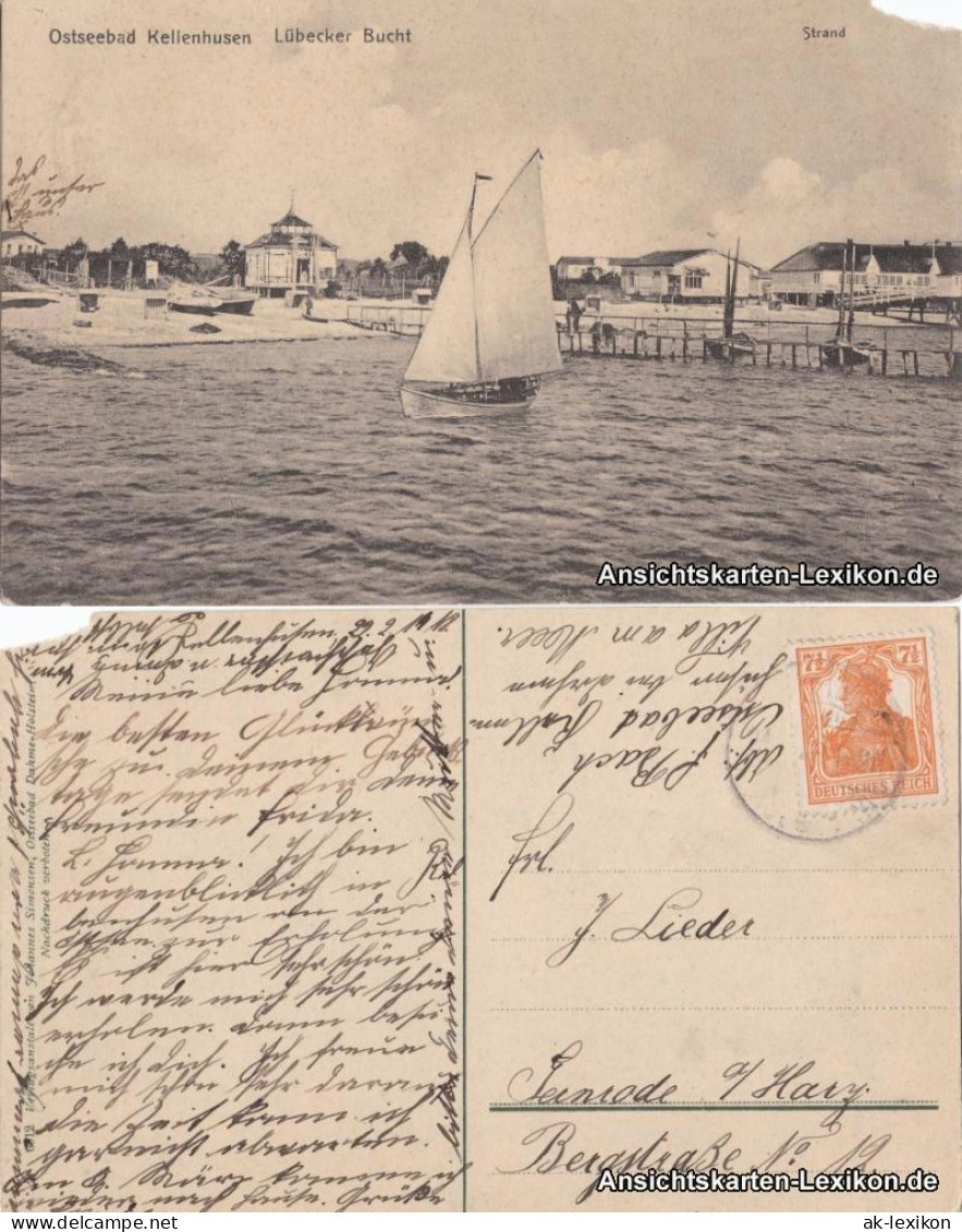 Ansichtskarte Kellenhusen (Ostsee) Ostseebad Lübecker Bucht - Strand 1918 - Kellenhusen