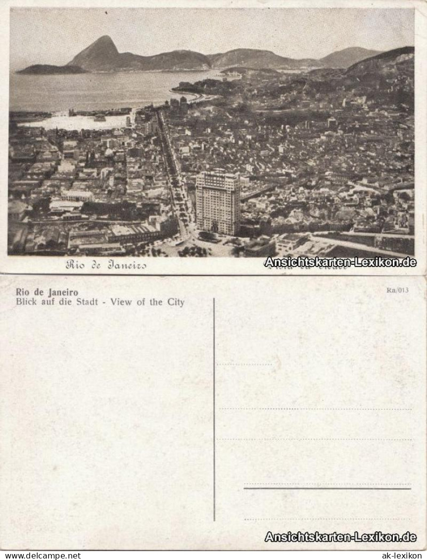 Postcard Rio De Janeiro Blick Auf Die Stadt 1960 - Rio De Janeiro