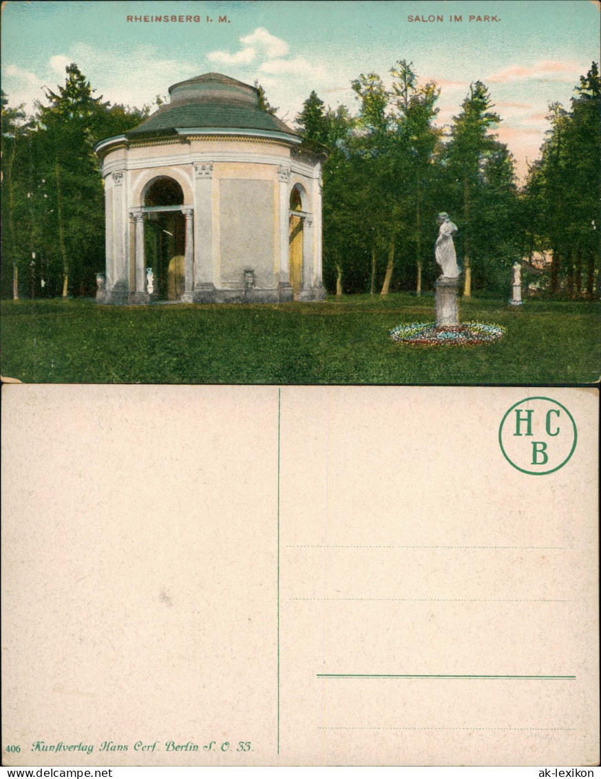 Ansichtskarte Rheinsberg Salon Im Park 1909 - Rheinsberg