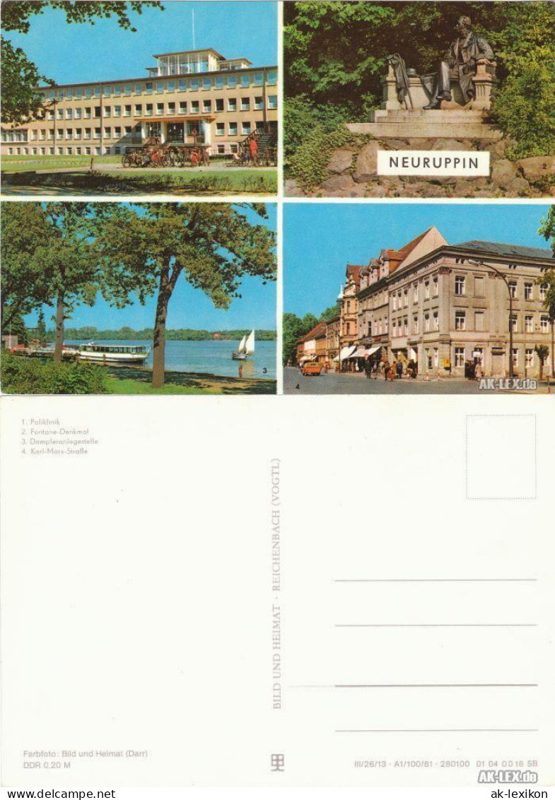 Ansichtskarte Neuruppin Mehrbildkarte 1981 - Neuruppin