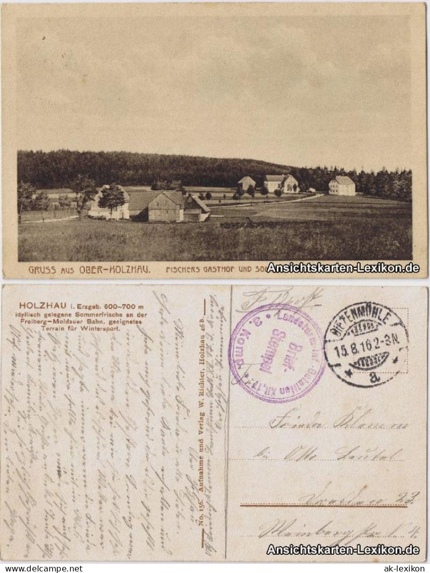 Holzhau-Rechenberg-Bienenmühle Holzhau Fischers Gasthof Und Sommerfrische 1914 - Holzhau