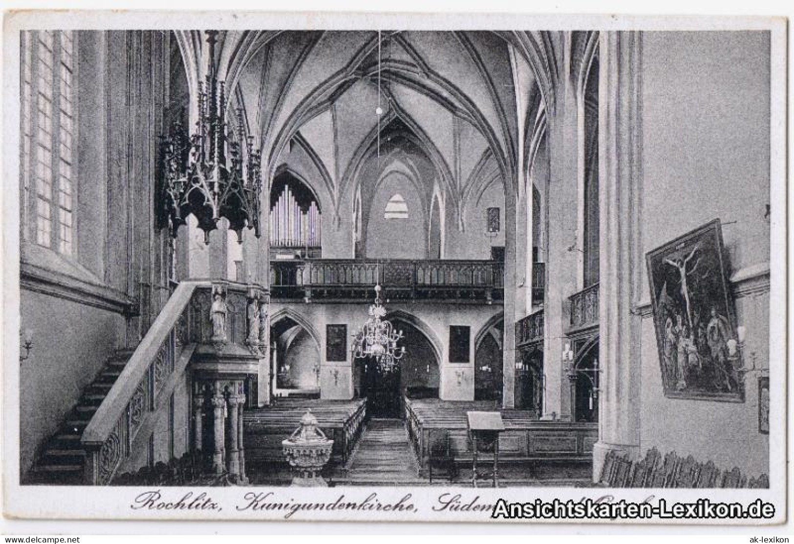 Ansichtskarte Rochlitz Kunigundenkirche - Südempore Und Orgel 1935 - Rochlitz