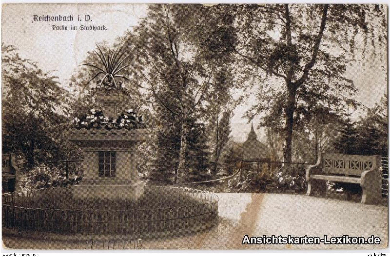 Ansichtskarte Reichenbach (Vogtland) Partie Im Stadtpark 1918 - Reichenbach I. Vogtl.