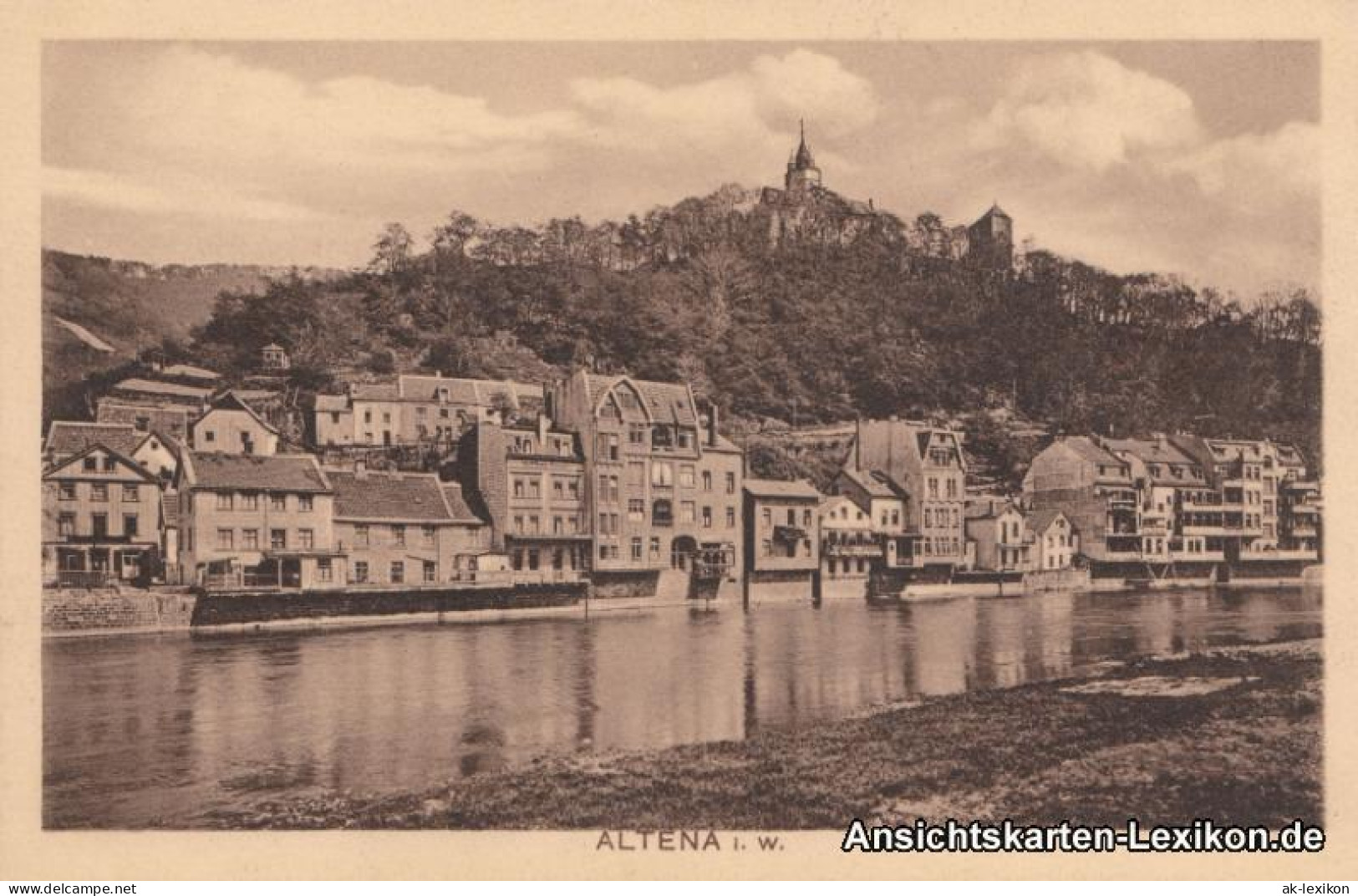 Ansichtskarte Altena Partie Am Fluß 1922 - Altena