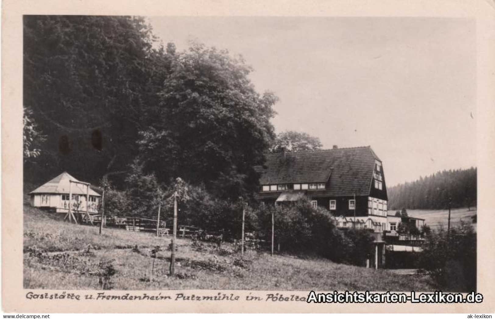 Schmiedeberg Dippoldiswalde Gaststätte  Fremdenheim Putzmühle Pöbeltal 1951 - Schmiedeberg (Erzgeb.)