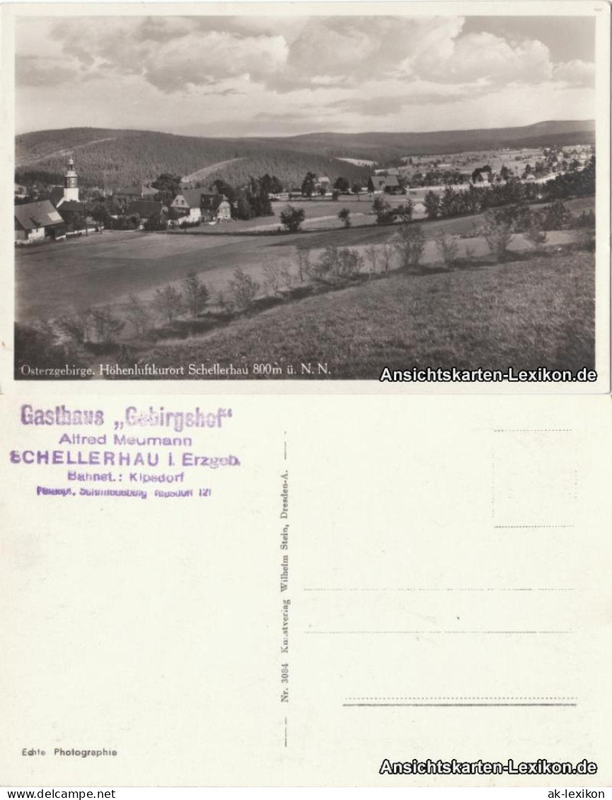 Ansichtskarte Schellerhau-Altenberg (Erzgebirge) Panorama 1938 - Schellerhau