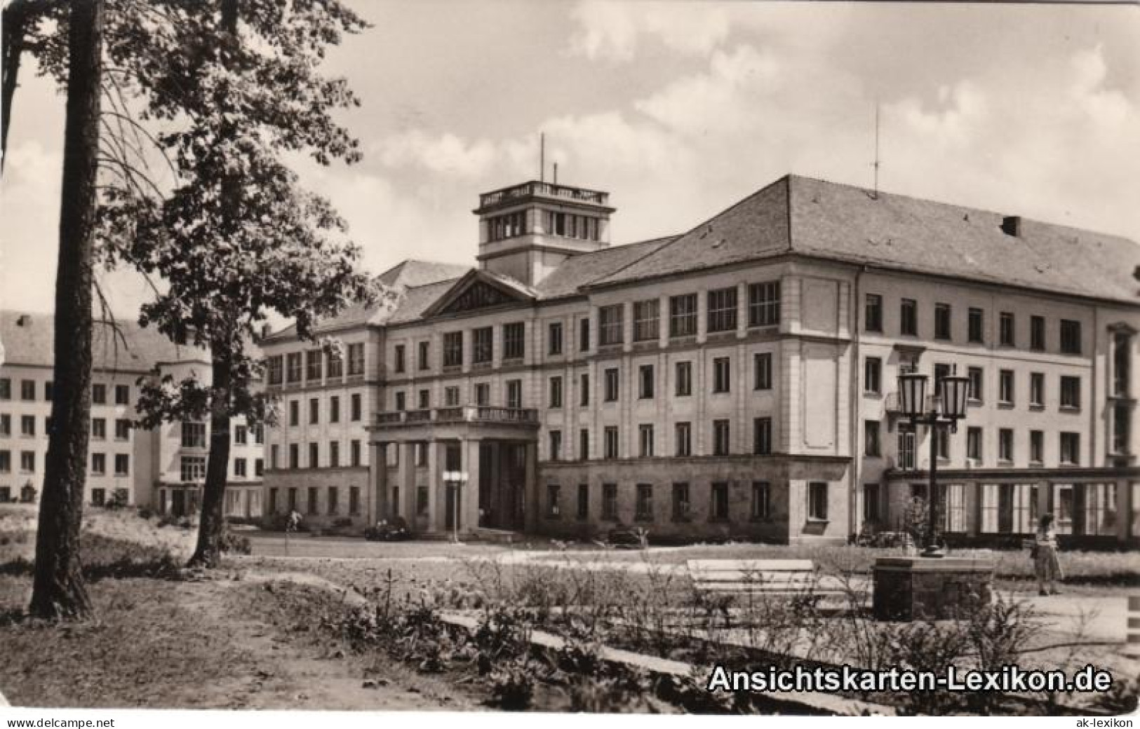 Ansichtskarte Bad Berka Klinik, Haupteingang Mit Verwaltung 1958 - Bad Berka