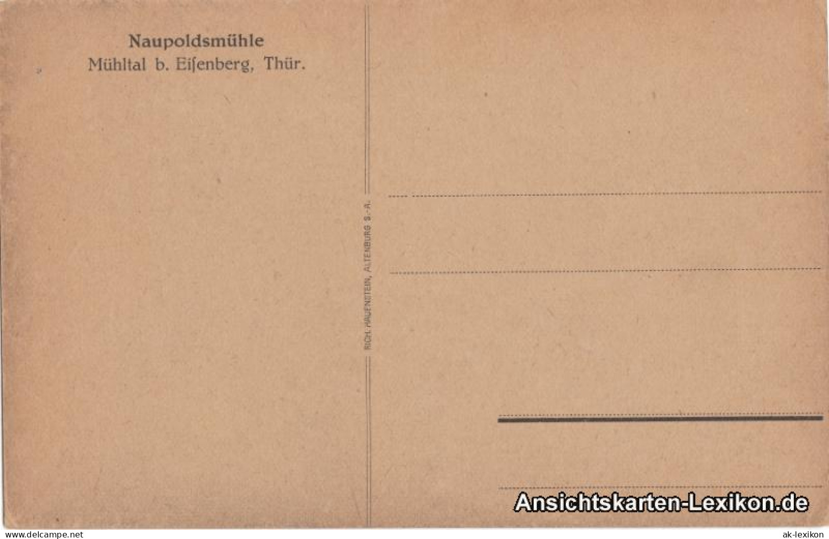 Ansichtskarte Eisenberg (Thüringen) Naupoldsmühle 1922 - Eisenberg