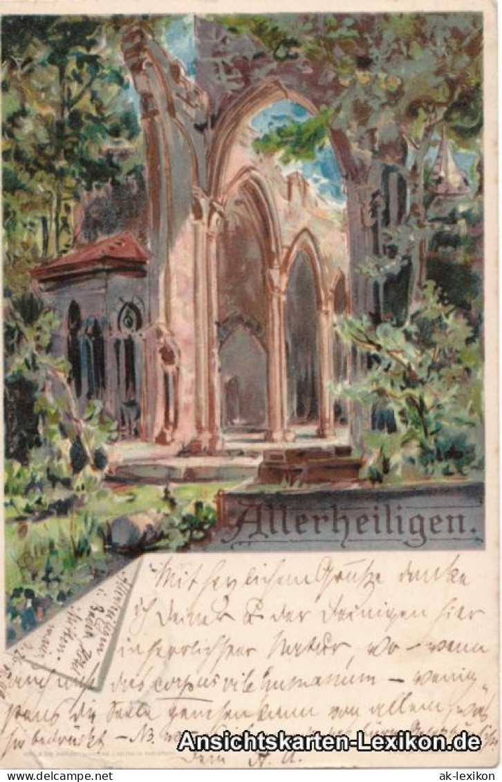 Ansichtskarte Oppenau Allerheiligen - Kloster 1899 - Oppenau