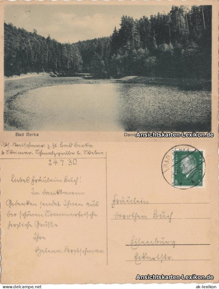 Ansichtskarte Bad Berka Dambachsgrund (Ehrenhaingelände) 1930 - Bad Berka