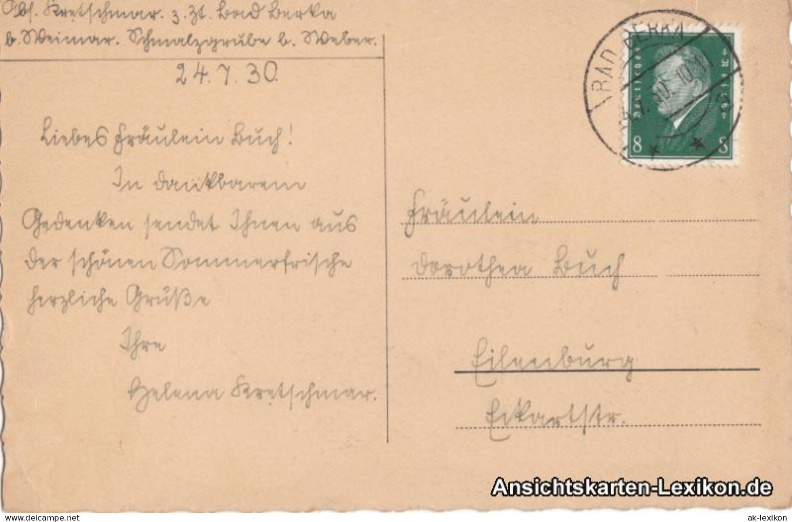 Ansichtskarte Bad Berka Dambachsgrund (Ehrenhaingelände) 1930 - Bad Berka