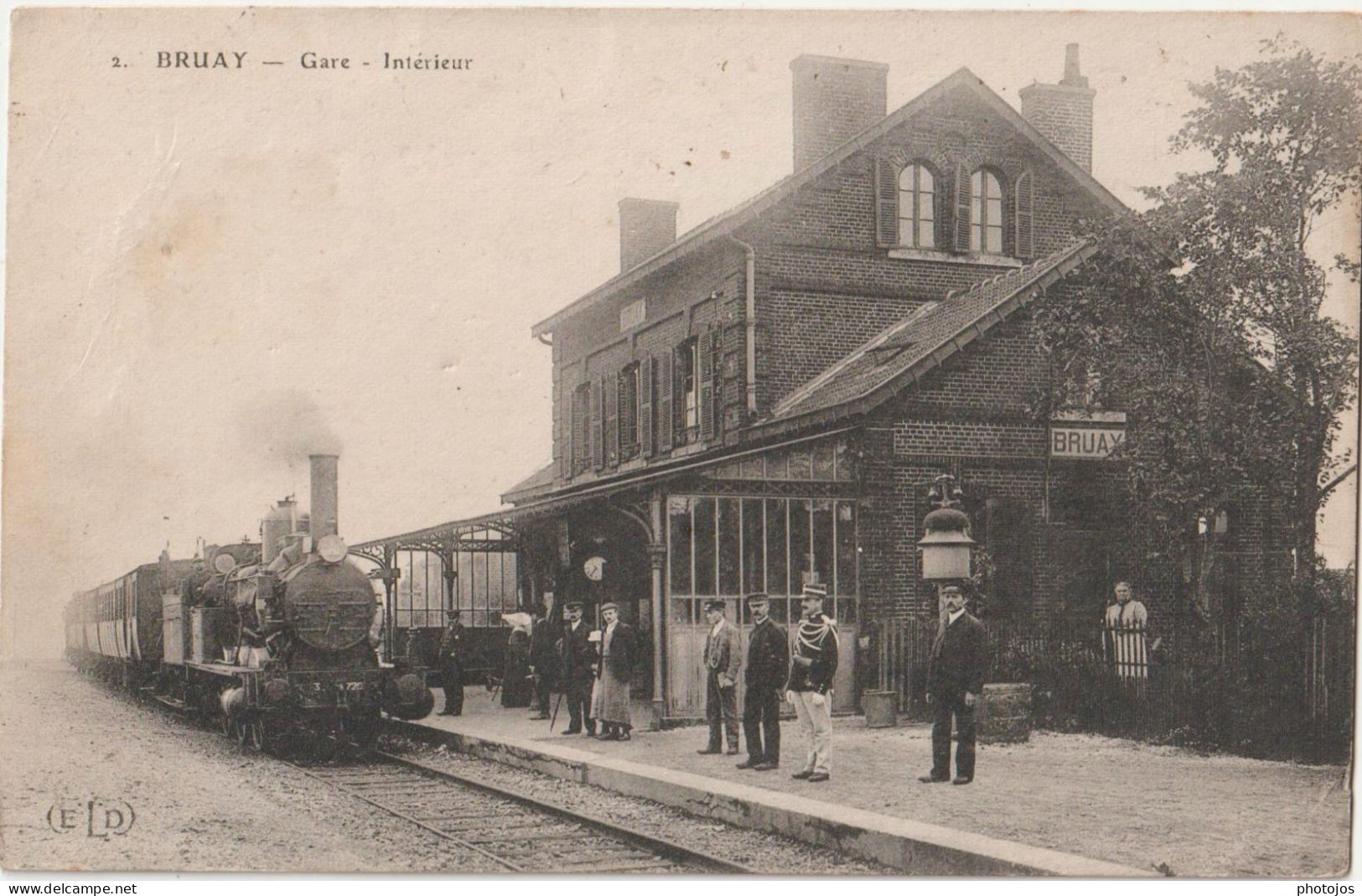 CPA  Bruay (59) RARE Chemins De Fer  L'arrivée Du Train En Gare , Une Gare Disparue  ELD N° 2 - Bruay Sur Escaut