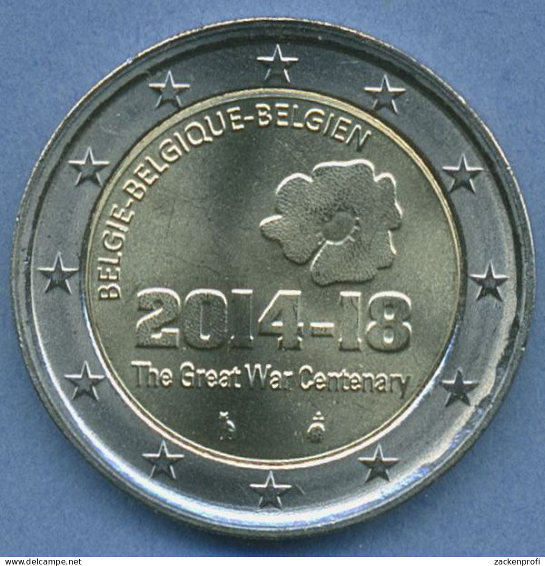 Belgien 2 Euro 2014 Erster Weltkrieg, Vz/st (m4936) - Belgio