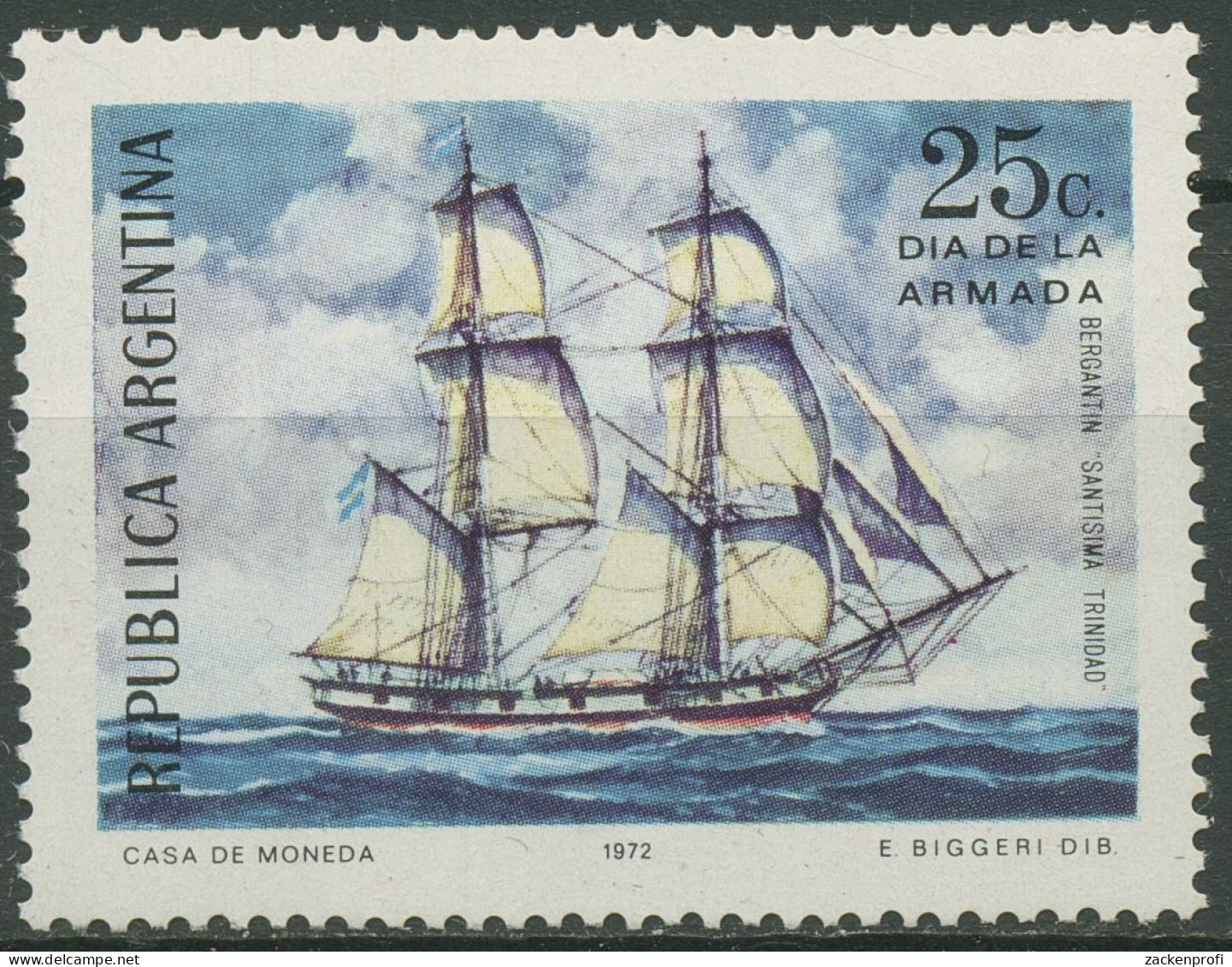 Argentinien 1972 Tag Der Marine Segelschiff 1125 Postfrisch - Ongebruikt