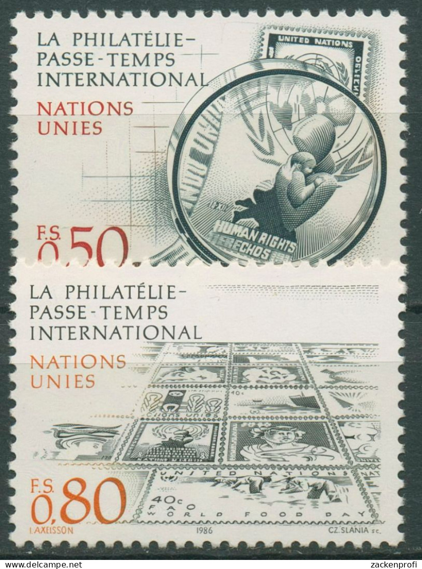 UNO Genf 1986 Briefmarken Sammeln 143/44 Postfrisch - Ungebraucht