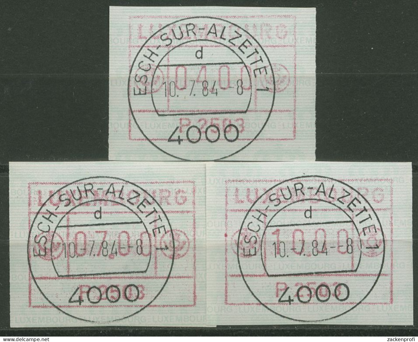 Luxemburg 1983 Automatenmarke Automat P 2503 Satz 1.3 B S1 Gestempelt - Postage Labels