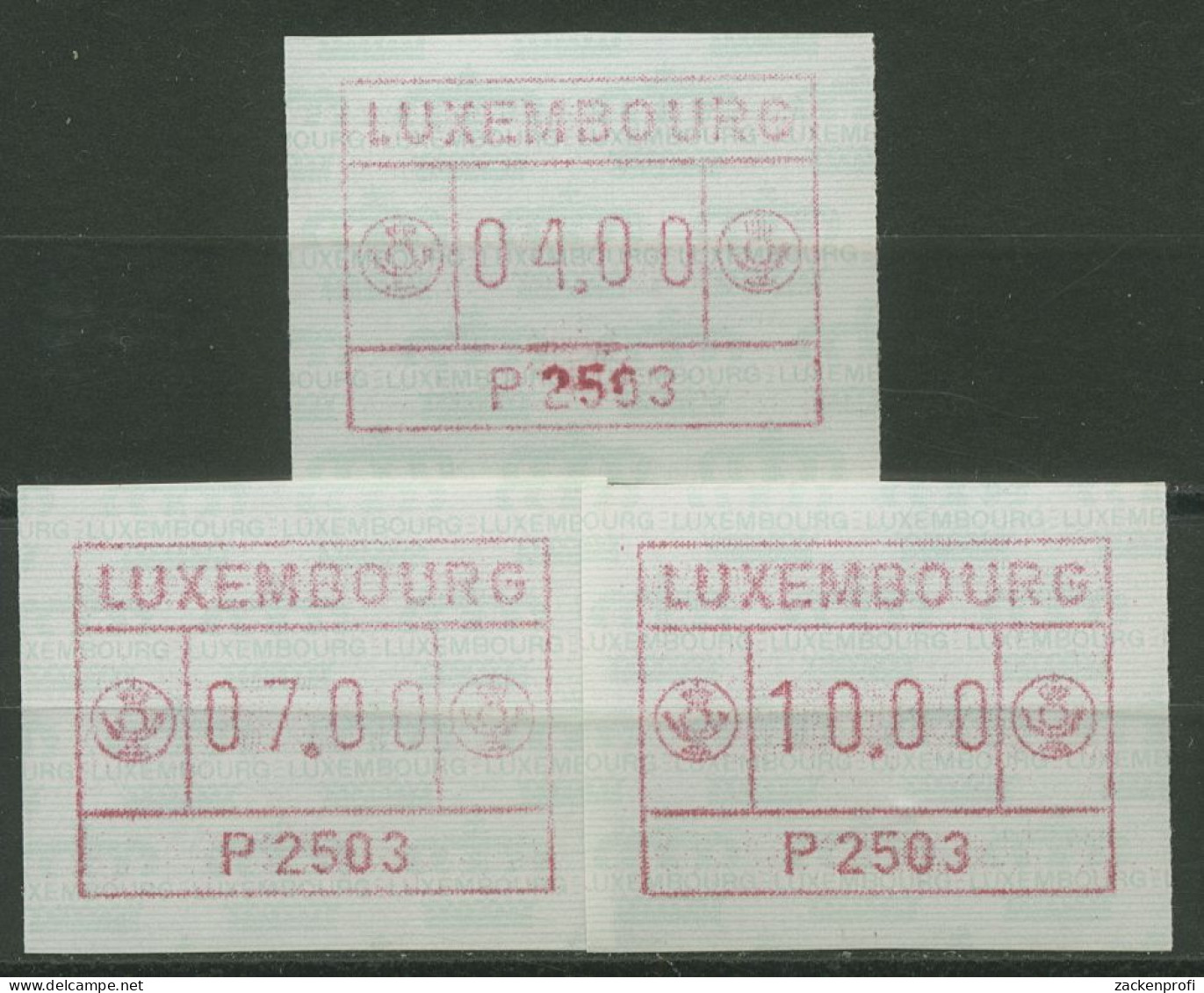 Luxemburg 1983 Automatenmarke Automat P 2503 Satz 1.3 B S1 Postfrisch - Postage Labels