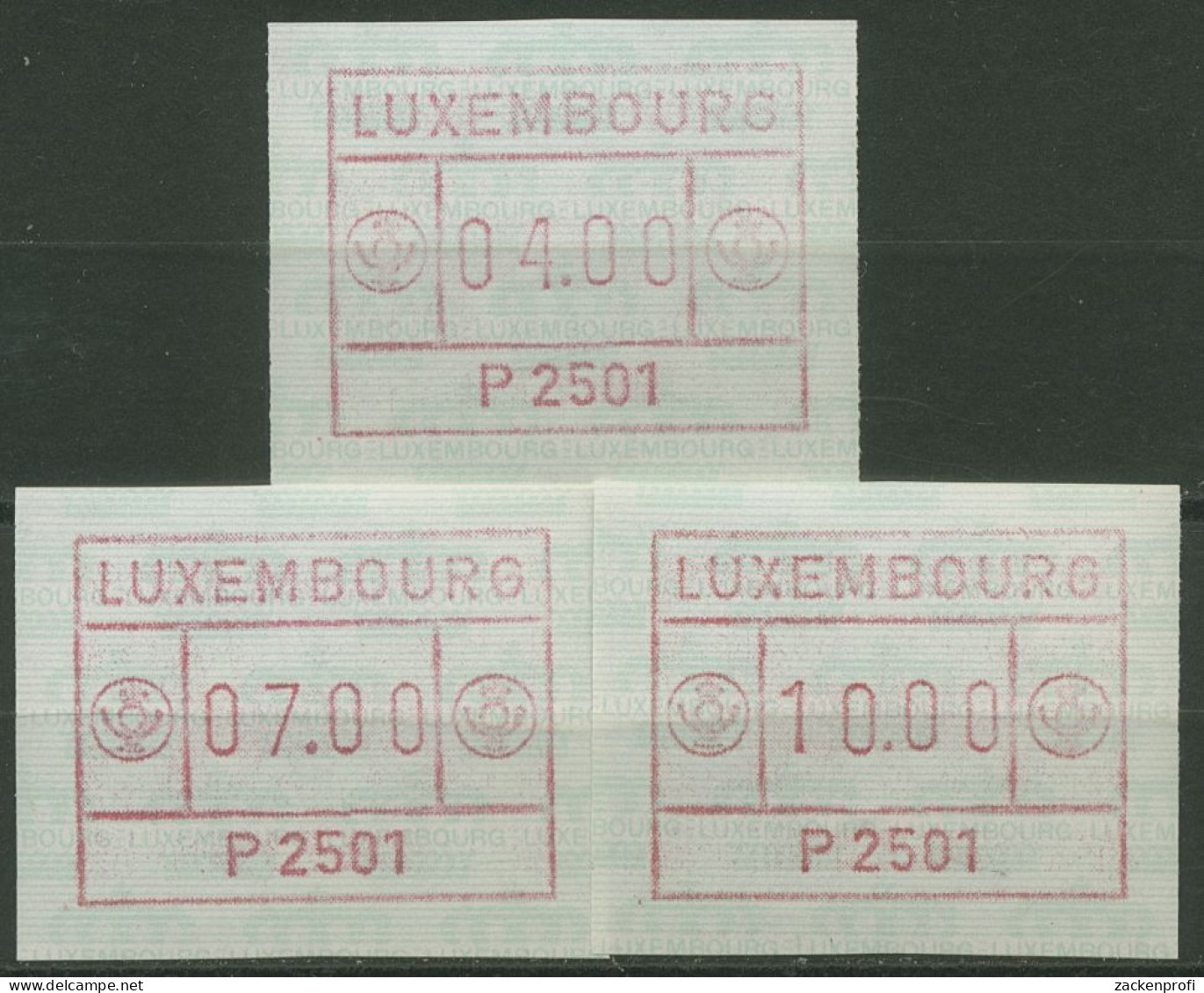 Luxemburg 1983 Automatenmarke Automat P 2501 Satz 1.1.1 B S1 Postfrisch - Automatenmarken