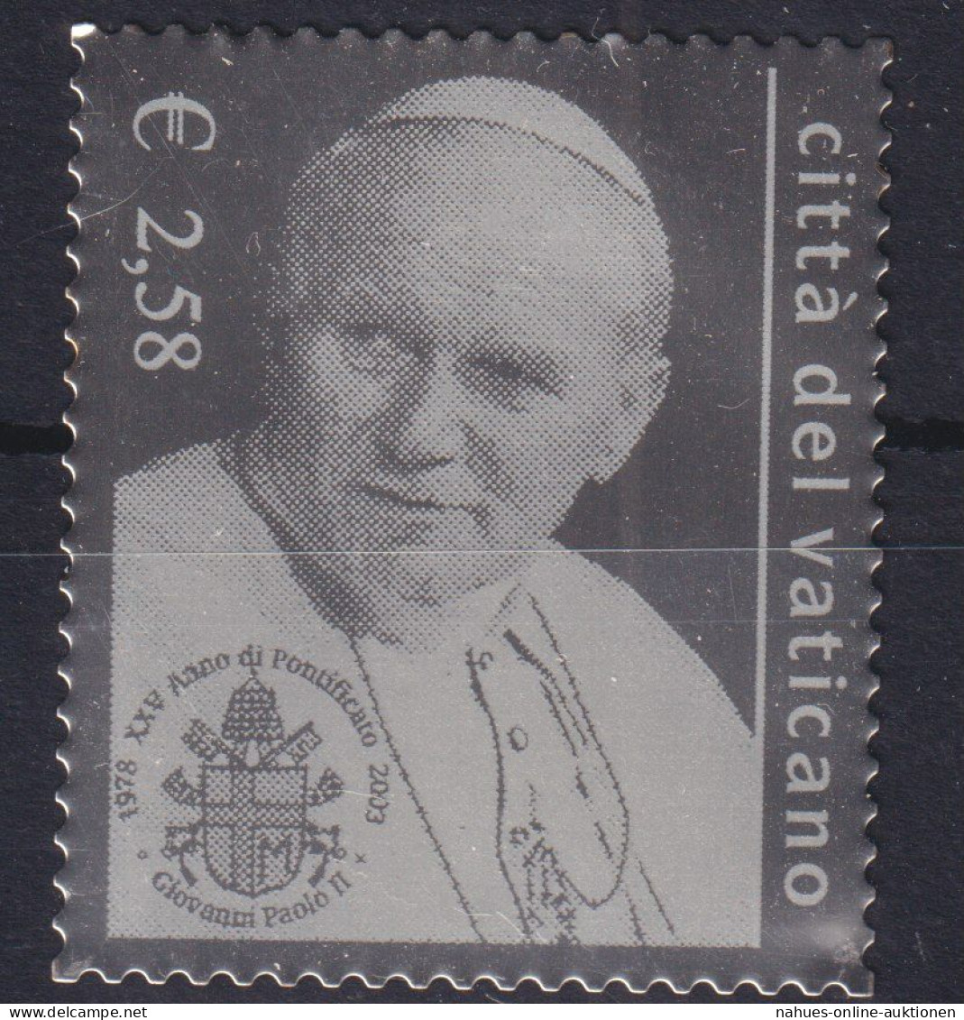 Vatikan 1428 Papst Johannes Paul II. Versilbert Silberfolie - Covers & Documents