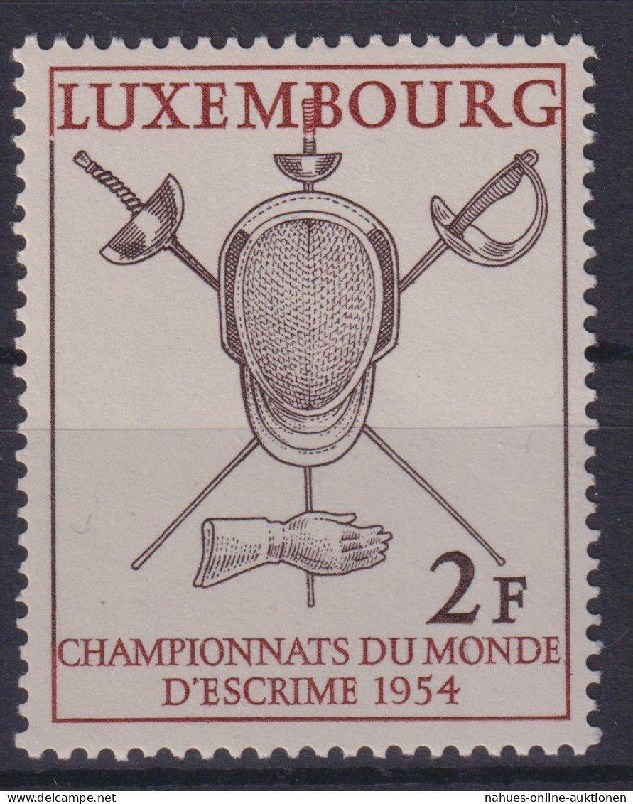 Luxemburg 523 Sport Fechten Weltmeisterschaft Luxus Postfrisch Ausgabe 1954 - Lettres & Documents