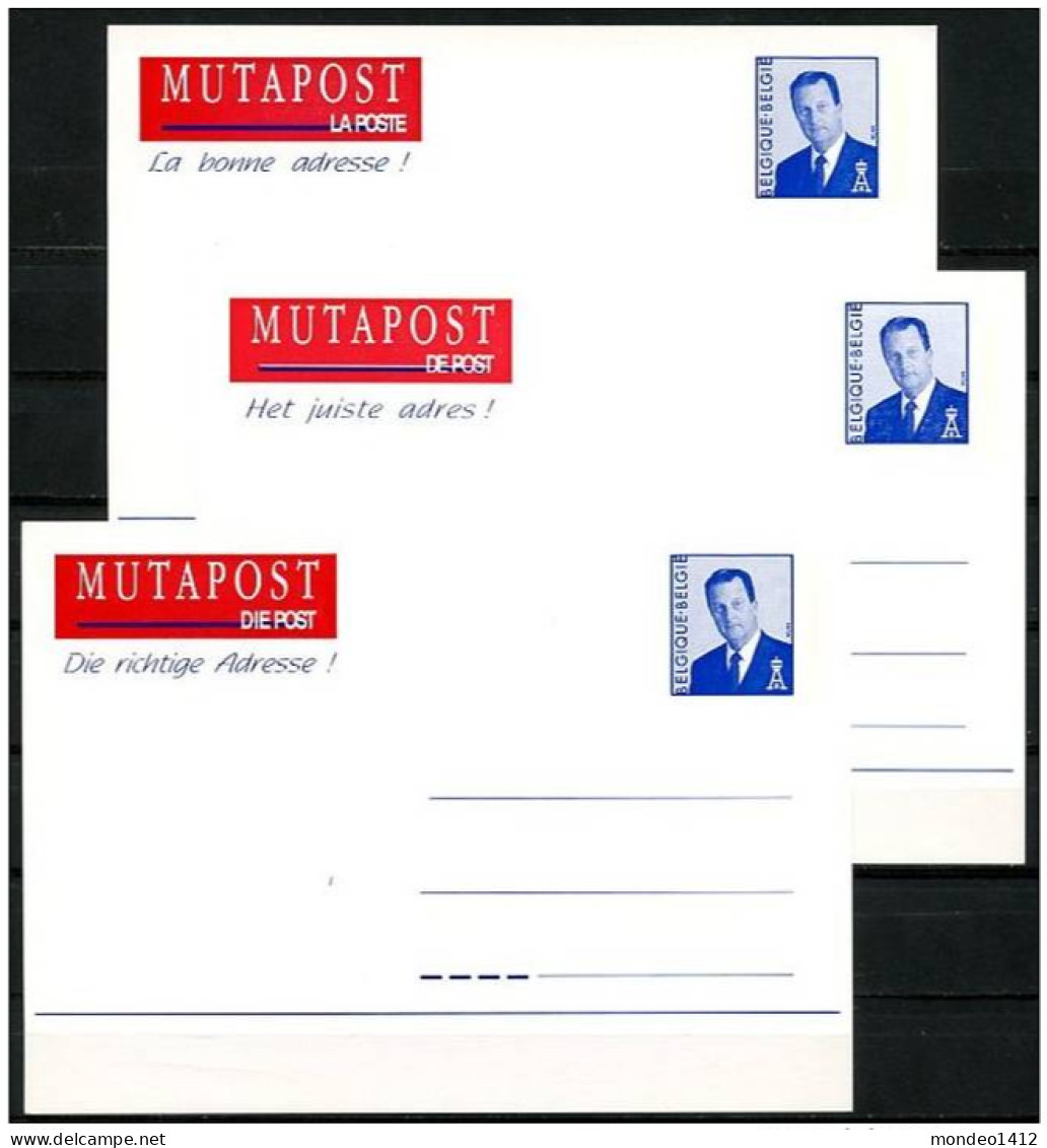 1995 - Briefkaarten - BANK Van DE POST, BANQUE De La POSTE, BANK DIE POST - Compleet - Adressenänderungen
