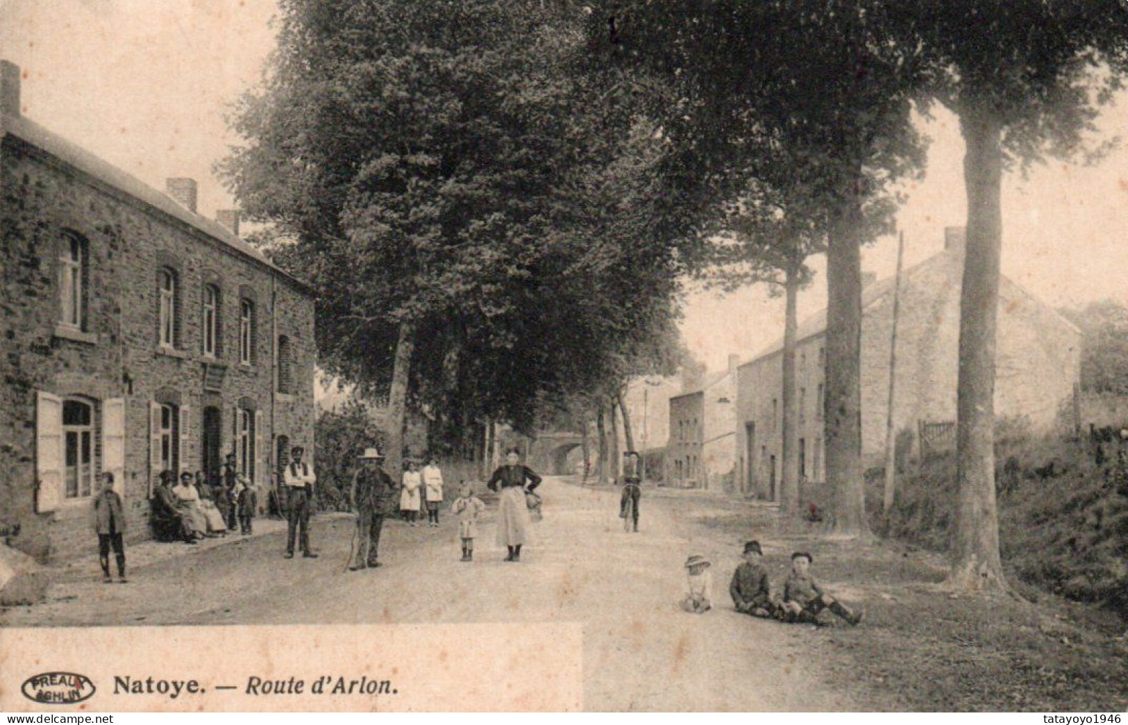 Natoye   Route D'Arlon Super Animée Voyagé En 1925 - Hamois