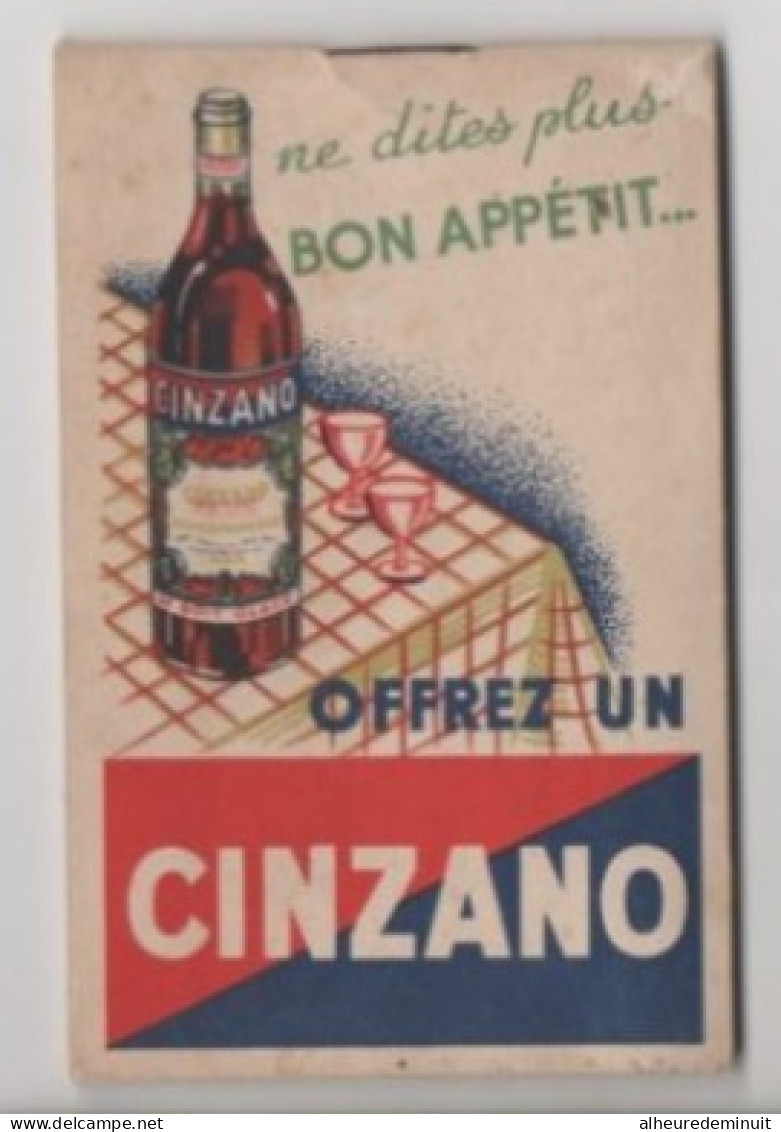 Petit Carnet Publicitaire CINZANO"LE MEILLEUR APERITIF A BASE DE VIN"raisins"vigne"offrez Un Cinzano"BISTROT"BAR"belote - Alcolici