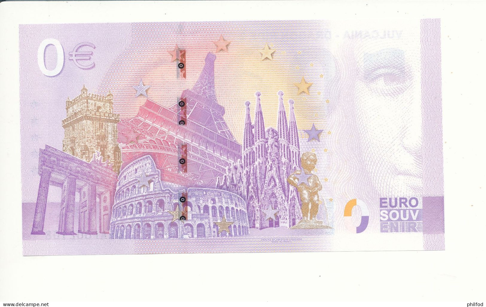 Billet Touristique  0 Euro  - VULCANIA - DRAGON RIDE 2 - UEAF - 2023-6 - N° 2108 - Altri & Non Classificati